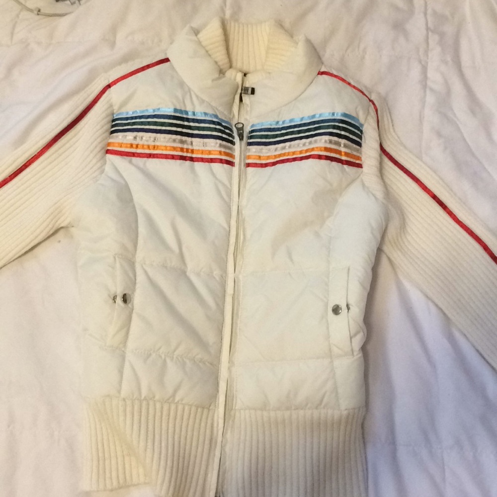 warm jacket to add some color to an outfit.